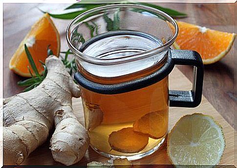 Ginger and orange infusion.
