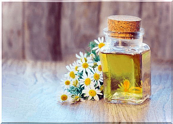 Chamomile essential oil for your beauty.
